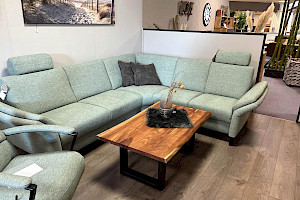 Wohnlandschaft Sofa Garnitur mintfarbig Federkern