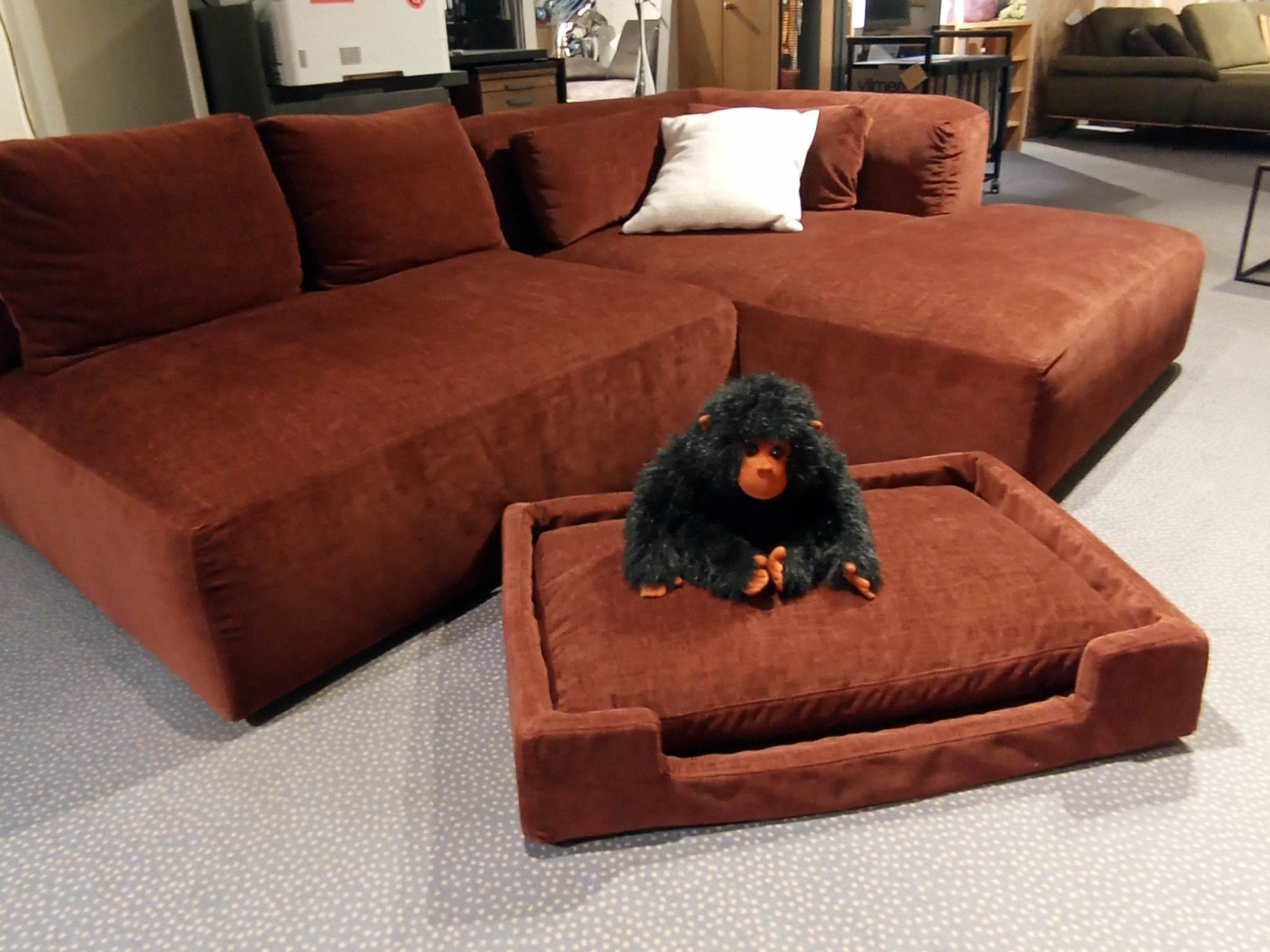 Mound-Sofa mit passendem Hundesofa