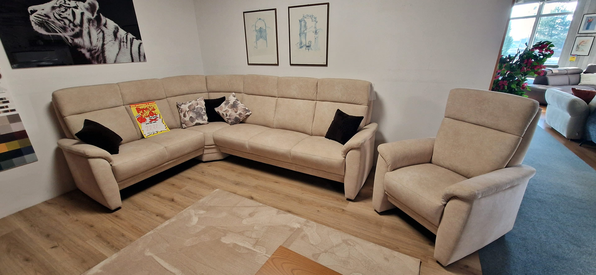 Polstergarnitur beige