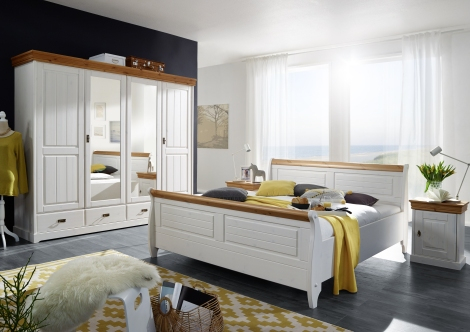 Schlafzimmer Holz weiß Z22584-1