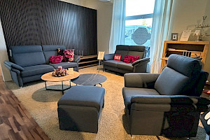 Polstergarnitur TL 1699 in Stoff Mono anthrazit