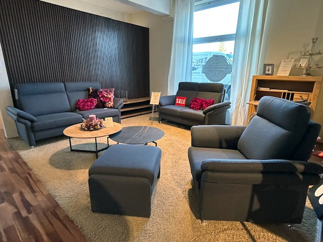 Polstergarnitur TL 1699 in Stoff Mono anthrazit