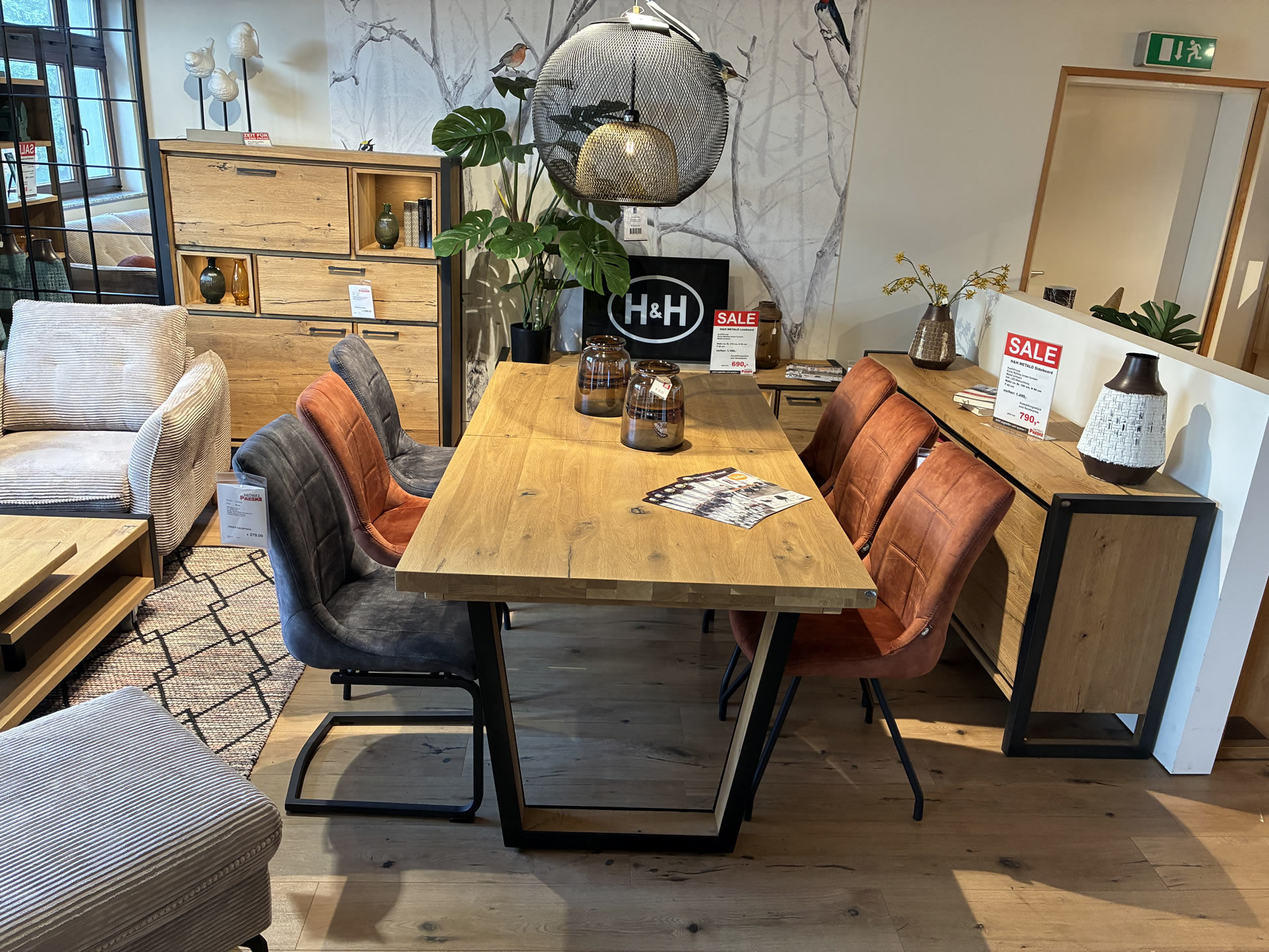 H&H Metalox ausziehbarer Esstisch