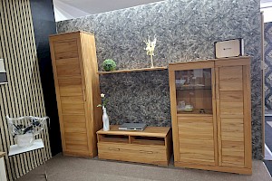 Wohnwand Massivholz Casera Rotkernbuche
